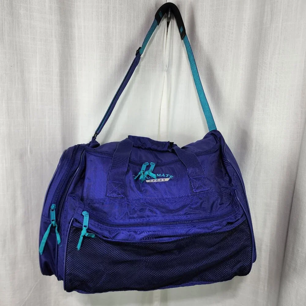 Ultimate Sport Duffle Bag Blue with Teal Accent